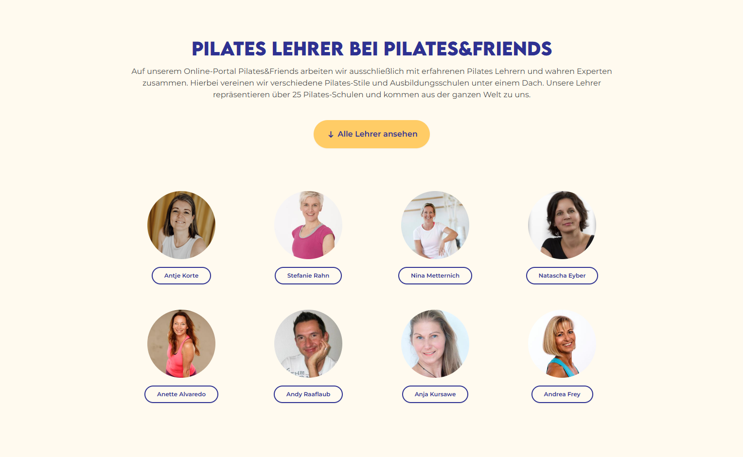 Trainer und Pilates-Schulen bei Pilates & Friends